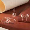 Rabbit Pendant Necklace Fresh and Sweet Zodiac Rabbit Moonstone Collarbone Chain Women's Light Luxury Gift Jewelry Accessories