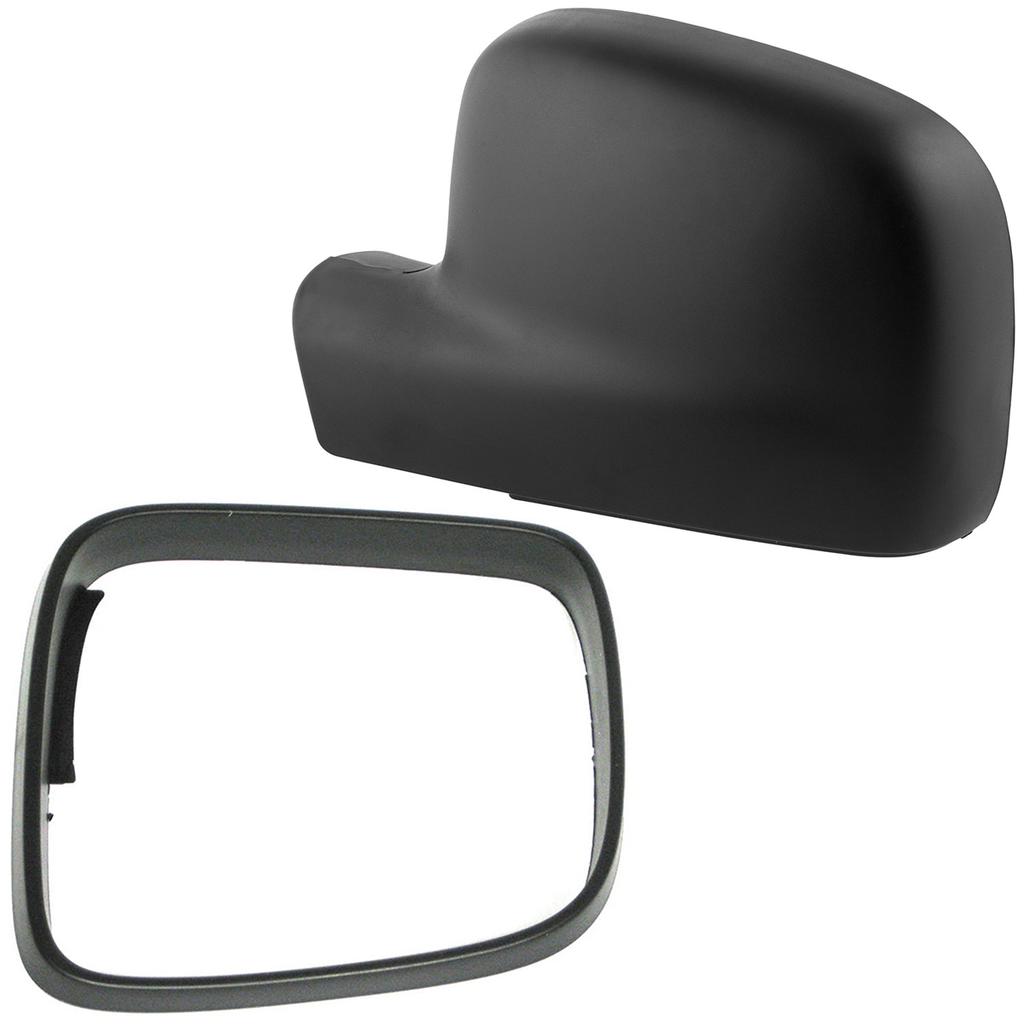 VW T5 03-15 Exterior Mirror Housing + Frame BLACK Left 2 Pcs. SET