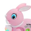 2023 Rabbit Toy Music Lovely Luminescent with Traction Rope Attract Attention Entertainment Learning Crawling Cartoon Electronic Walking Rabbit Toy