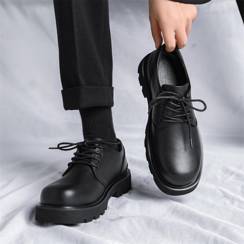 3185 men's shoes spring new leather versatile trend men's casual leather shoes commuter business groom wedding shoes