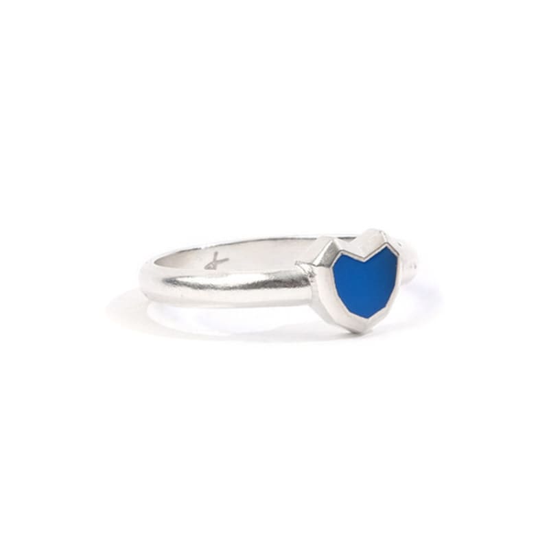 SEWNSWEN SILVER EPOXY HEART RING