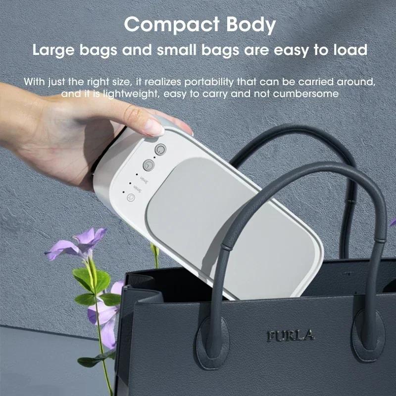 Portable Ultrasonic Cleaner Rechargeable 40KHz Deep Clean for Jewelry Eyeglasses Razors Braces Comb Makeup Brush Etc