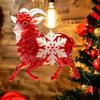 Christmas Ornament Gift Ideas Sheep Hanging with Snowflake Decor, 2D Flat Acrylic Pendant Festive for Family Rope Holiday Tree Party Supplies Home And
