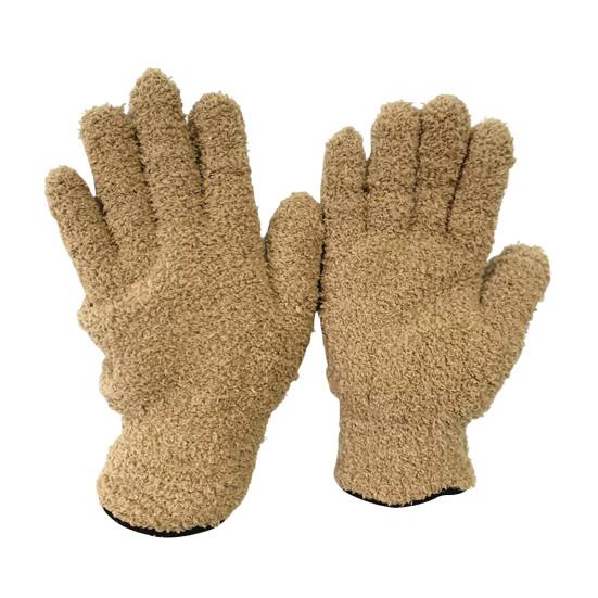 1 Pair Microfiber Dusting Gloves Plant Leaf Cleaning Gloves Fuzzy Dust Removal Gloves for Indoor Plants Furniture Blinds