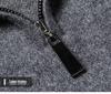 Men's 100% Pure Wool Half-Zip Thickened Sweater, High-End Solid Color Knitwear for Autumn/Winter
