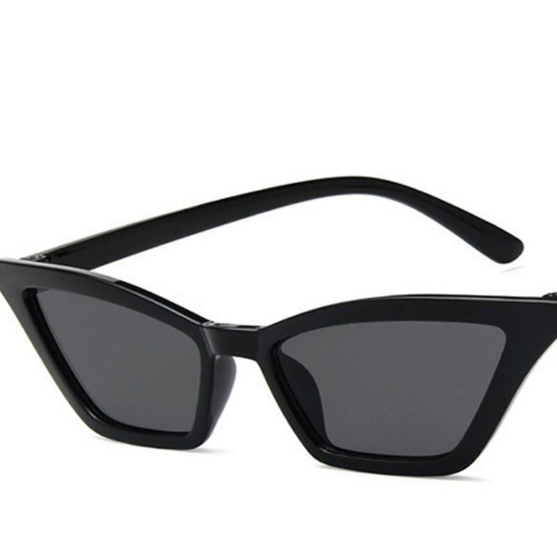 Cat Eye Sunglasses Lady Retro Small Frame Sunglasses Transparent Dazzle Color Sunglasses