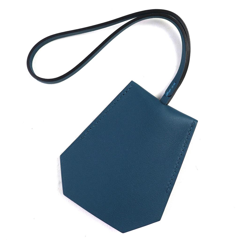 Pristine HERMES Bag charm Years Gift Key Clochette Navy system leather Women Used