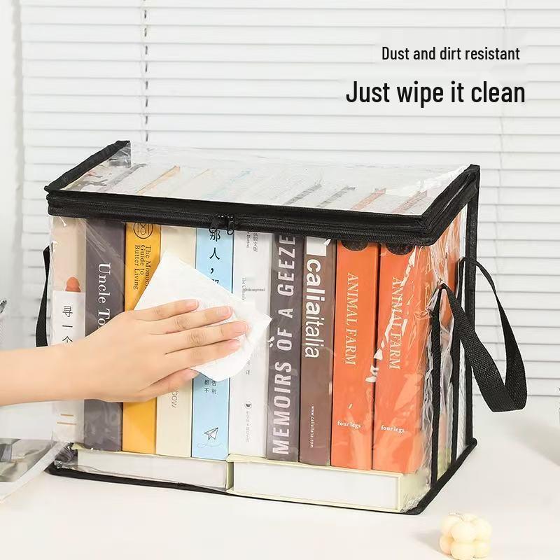 Large Capacity Waterproof Transparent PVC Book Storage Bag for Students