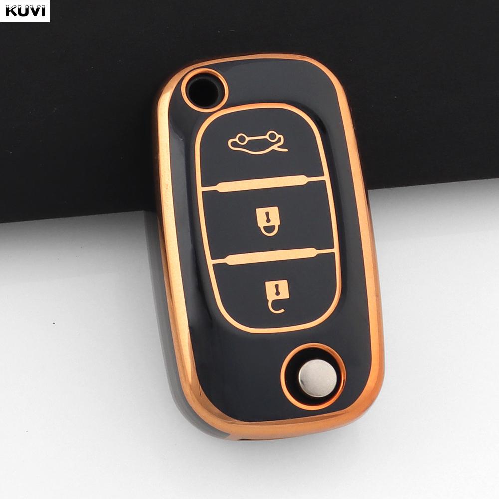 Tpu Car Folding Key Case Cover For Lada Vesta Granta Xray Kalina Priora Sedan Sport For Renault Fluence Clio Megane For Mercedes