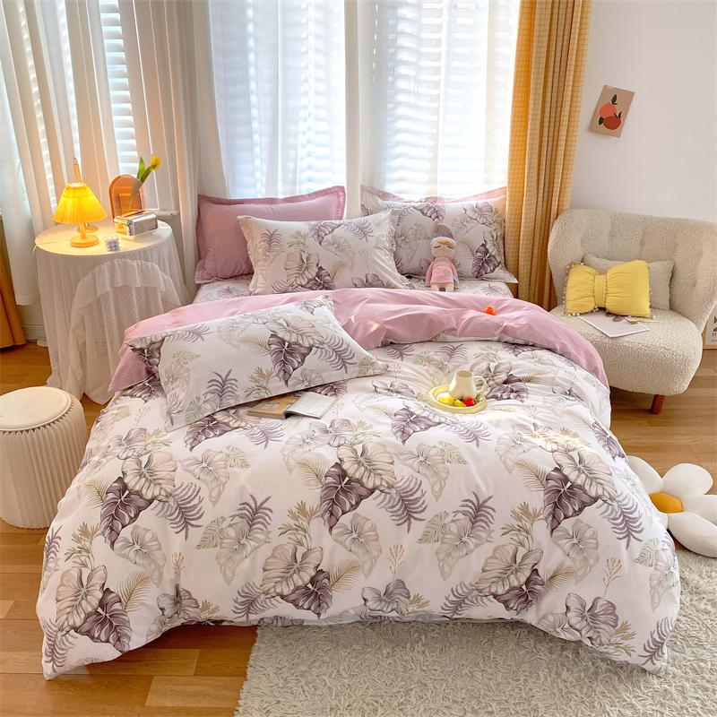 Chinoserie Blossom Cotton Reversible Duvet Cover Set King Queen Double Full Twin Single Size Bed Linen Set