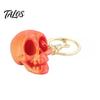 Matte Skull Sculpture 3D Printed Cute Keychain, Artistic Tabletop Ornament with Finish, Creative Bag Charm Light Luxury Home Decor Key Ring