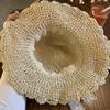 Summer Hats For Women Sun Hat Lace Ribbon Flower Sunhat Sunshade Foldable Beach Accessories Bucket Hat Female New