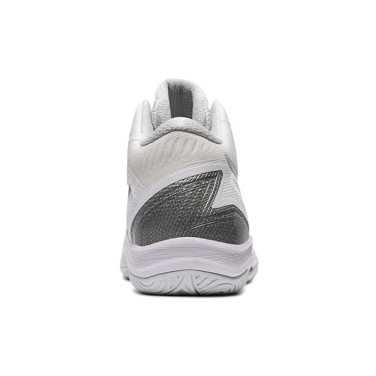 Asics Gel-Hoop V12 Round Toe Fabric Synthetic Leather Low-Top Basketball Shoes Unisex sneaker White Silver 1063A021-101