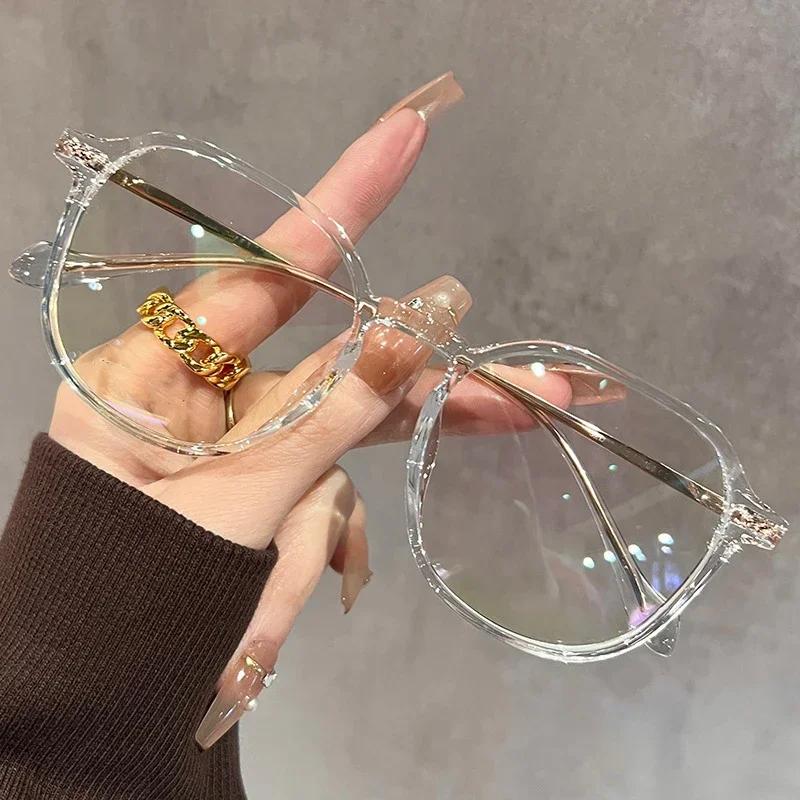 

Anti Blue Light High-Definition Glasses Ultra Lightweight Black Frame Reading Glasses Large Frame Transparent Presbyopia Glasses 0