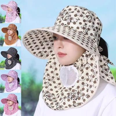 Breathable Tea Picking Work Hat UV Protection Fisherman's Hat Face Mask Sun Hat  Summer Outdoor
