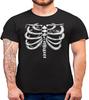 Halloween Mens T Shirt Skeleton Body Costume Outfit Skull Scary Spooky Funny Men T Shirt Black