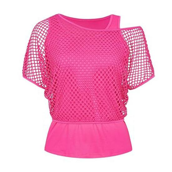 2 bucăți/set de acoperire pentru vestă, culoare solidă, cu mânecă scurtă, cu umăr, set de plasă pentru acoperire, cu gâtul în formă de O, vestă fără mâneci