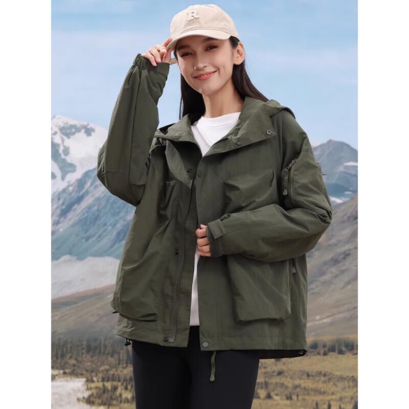 

YAYA 2025 Women s Lightweight Hooded Hiking Jacket