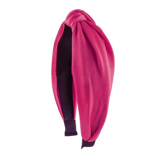 Frauen Geknotetes Stirnband Candy Farbe Stoff Haar Hoop Elastisches Kopfband Breites Haarband Haar Zubehör