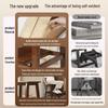 Solid Wood Retractable Ladder Stool: Multi-Functional Side Table & Folding Ladder in Chinese Style