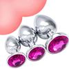 3Pcs/Set Metal Anal Plug Stainless Steel Butt Plug With Jewelry Colorful Crystal Anus Plug Anal Bead Adults Sex Toys for Women Adult Game