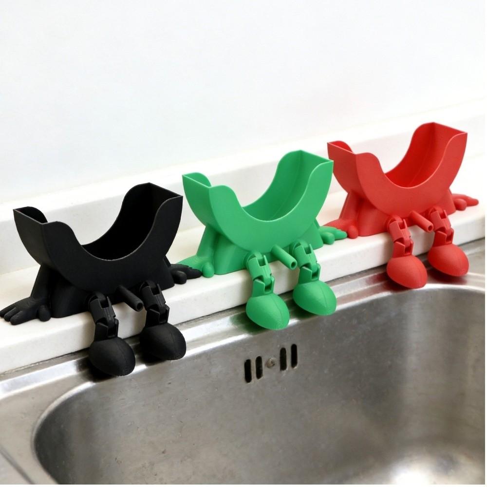 Funny Soap Draining Rack Space Saving Sponge Rack Scrub Cloth Drain Holder Bathroom Surface