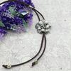 Retro ethnischer Stil handgefertigte tibetanische Silber Blume lange Halskette, antiker Silberanhänger mit Fransen Damenmode Pulloverkette Accessoires