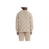 Levis Checkered Crew Neck Pullover Casual Long Sleeve Sweater Men sweater Brown A3107-0000
