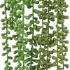 Plastic Artificial Succulent Plants Green Color Faux Succulents Wall Hanging Plants  Home Office