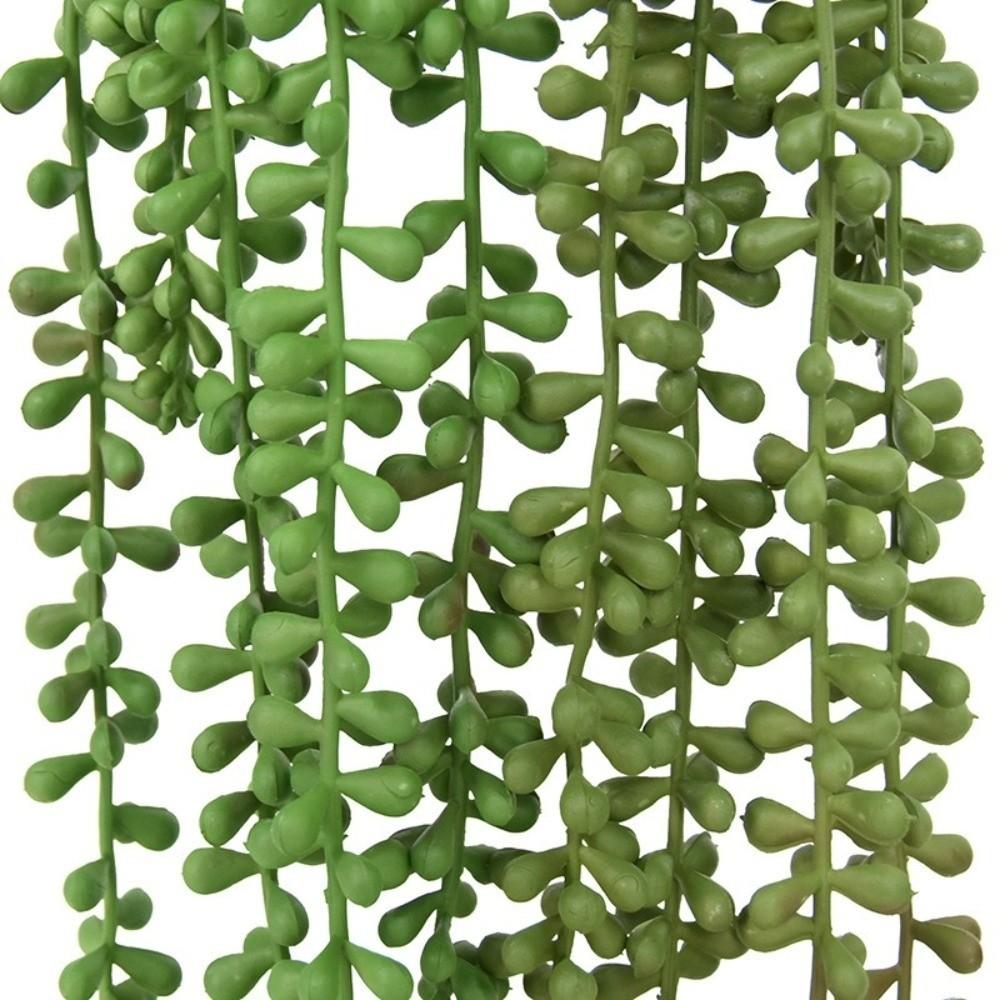 Plastic Artificial Succulent Plants Green Color Faux Succulents Wall Hanging Plants  Home Office