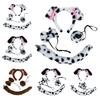 Kids Halloween Dog Costume Set Animal Cosplay Costumes Dog Ears Headband Bowtie Tail and Nose for Kid Girl Halloween