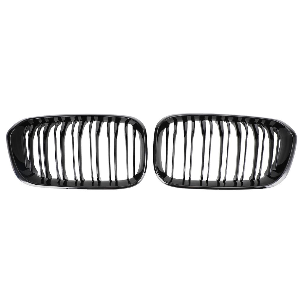 Front Kidney Grill Grille Fit BMW 1 Series F20 F21 2015-2017 Gloss Black Double