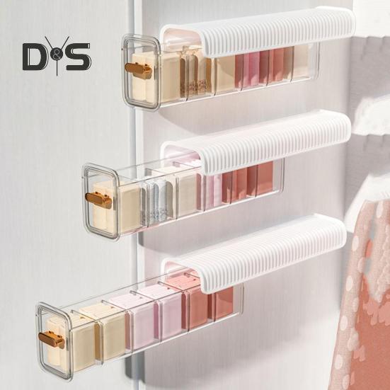 Przezroczysty organizer ścienny do przechowywania bielizny z pokrywką, łatwy montaż, wiszący na ścianie organizer ścienny do przechowywania bielizny i majtek
