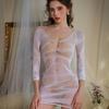 Sex Underwear Transparent Sexy Mesh Clothes Jacquard Open Gear Free Sex Pajamas Lace Sexy Mesh