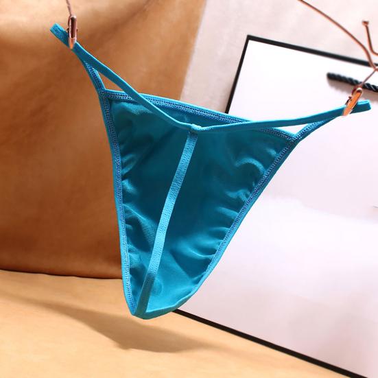 U Convex Low Rise Solid Color Men Thong U Convex Open Hip G-strings Underwear Inside Wear