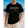 Mont Ventoux Climbing Route Map - Men'S Casual Tee - Round Neck - 100% - Soft Material - Daily Must-Have - Men'S T-Shirts