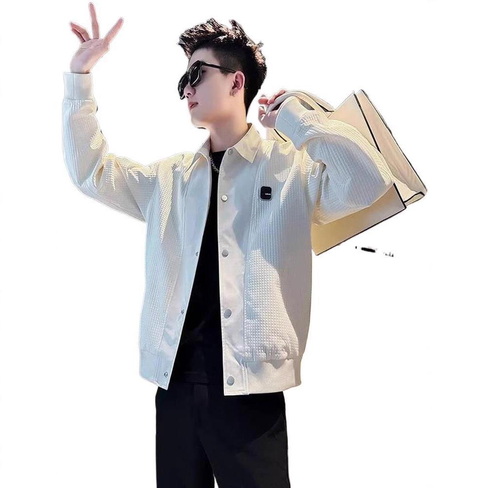 Lapel Jacket Men's Autumn Trendy Brand Ruffian Handsome Men's Coat 2025 New Men's Casual Clothes