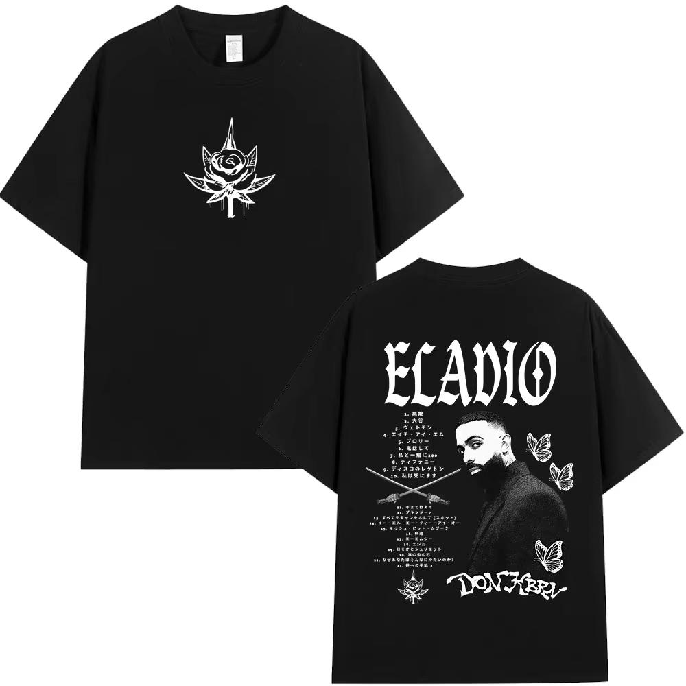 

Eladio Carrion DON KBRN Album Merch T-shirts Men Women Clothing Fashion T Shirts Casual Cotton Short Sleeve T-shirt S