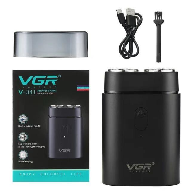 VGR 341 Mini Single Blade Cordless Beard Trimmer Razor Rechargeable Foil Electric Face Body Shaver for Men Home Shaving Razor Waterproof Long-lasting