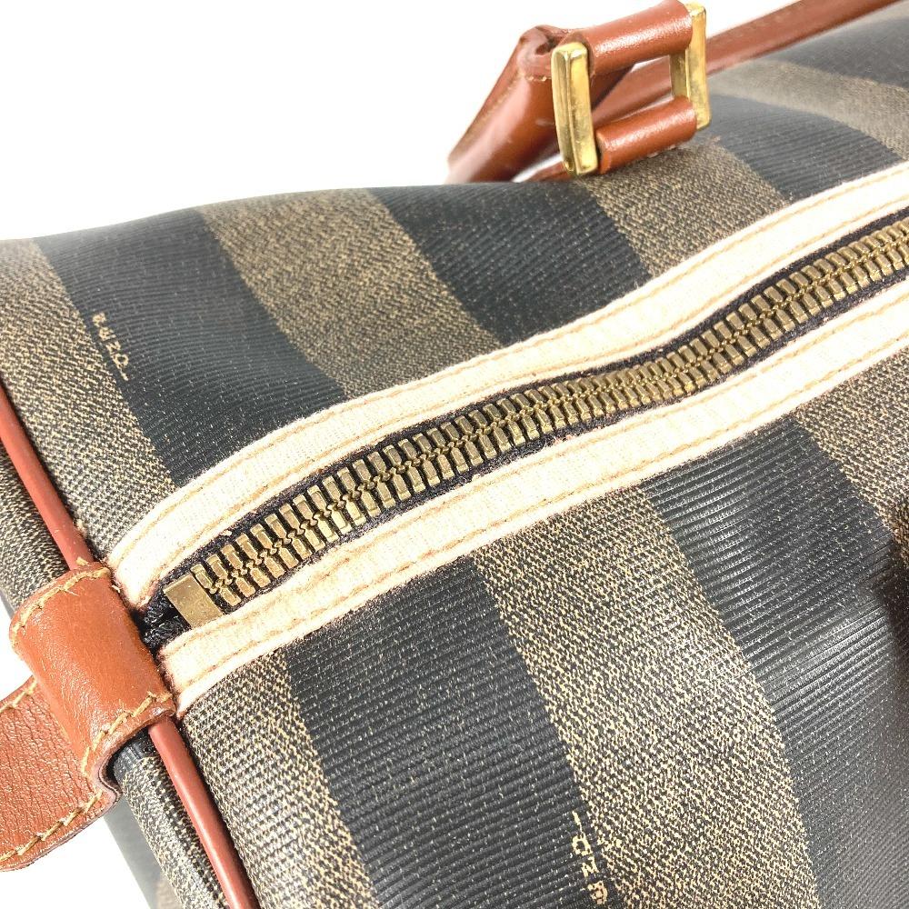FENDI vintage Pecan travel bag travel bag bag Duffle Bag PVC/Leather khaki/Brown