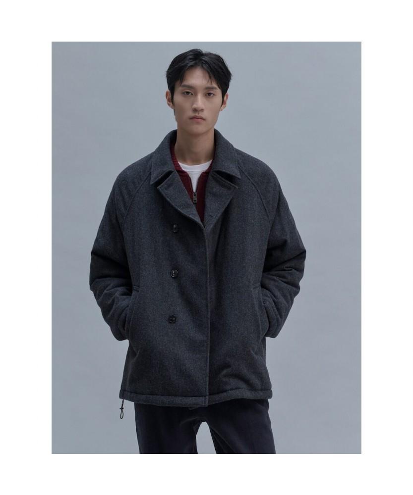 Shift.G Wool Padded Half Coat Ash