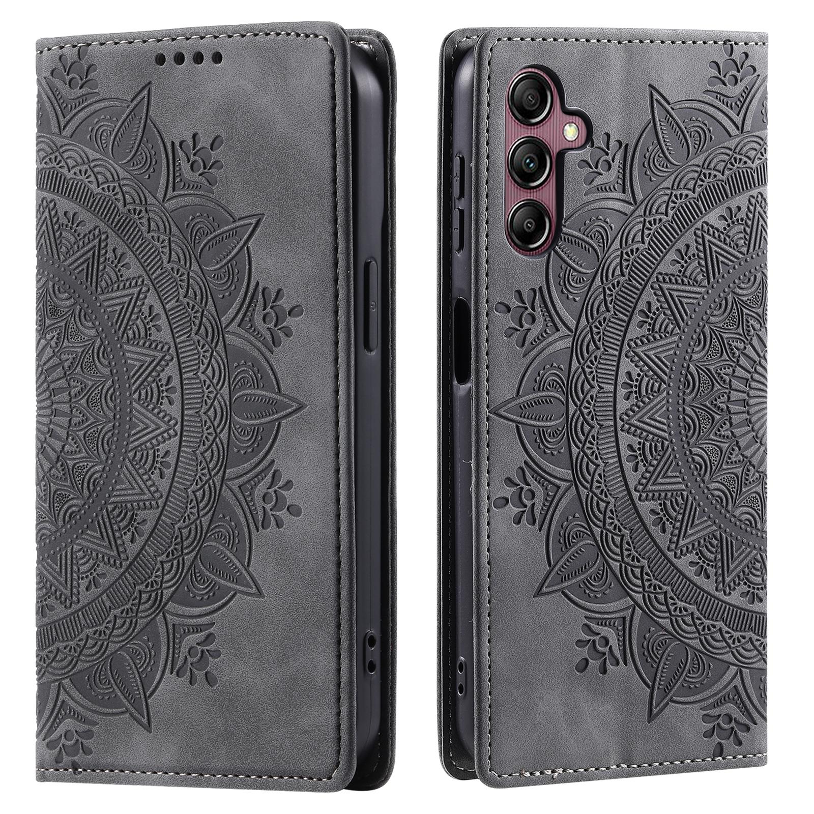 

Style 010 For Samsung Galaxy S25+ Case Mandala Pattern Magnetic Closing Leather Phone Cover C