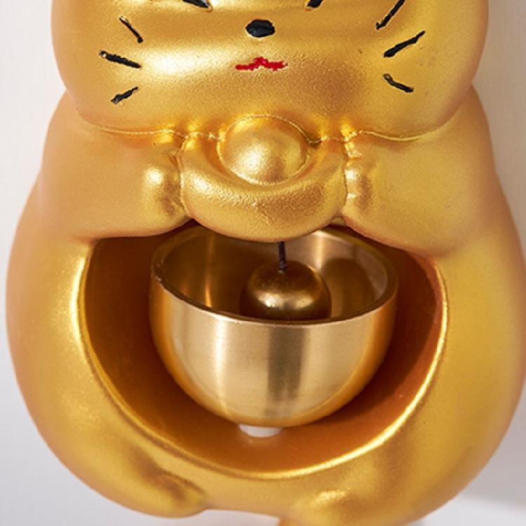 Magnetic Lucky Cats Statue Door Chimes Entryway Alert Bells for Home and Store Entrance Decoration Hanging Doorbell Gift