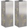 Solar LED Path Light 2 Pcs Silver Stainless Steel