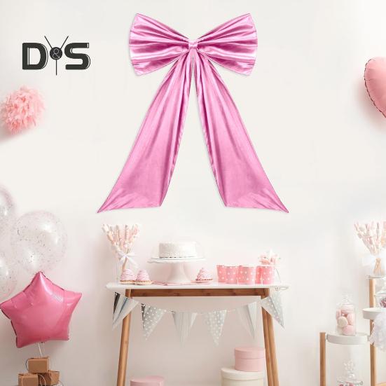 Large Satin Bow Decoration Birthday Party Room Backdrop Decor Giant Wall Bow for Baby Shower Bridal Shower Graduation Wedding Bachelorette Party