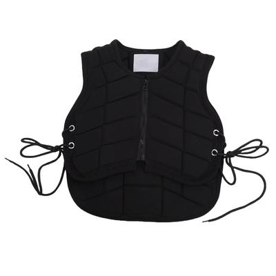 Colete de Equitação Infantil com Fecho de Zíper Frontal Colete Equestre Acolchoado Equipamento de Proteção para Equitação