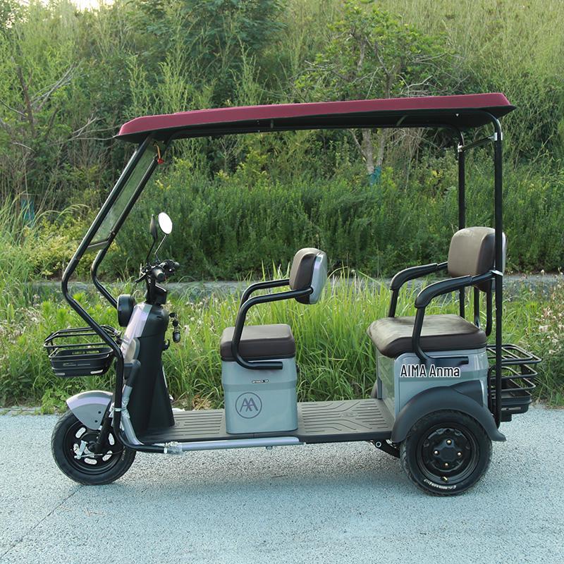 W pełni zadaszony elektryczny trójkołowiec Osłona przeciwsłoneczna do skuterów inwalidzkich