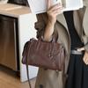 2024 Women's Retro Cowhide Shoulder Messenger Bag - High-End, Large Capacity Commuter Handbag