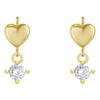 Fashion Zircon Heart Ear Cuffs Retro Luxe Commute Earrings Unique Design Women Jewelry