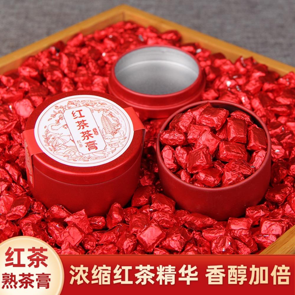 Yunnan Waxy Fragrant Pu'er Raw and Ripe Tea Paste Rose Jasmine Tangerine Peel Dianhong Tea Concentrated Cold Brew Instant Solid Tea Wholesale
